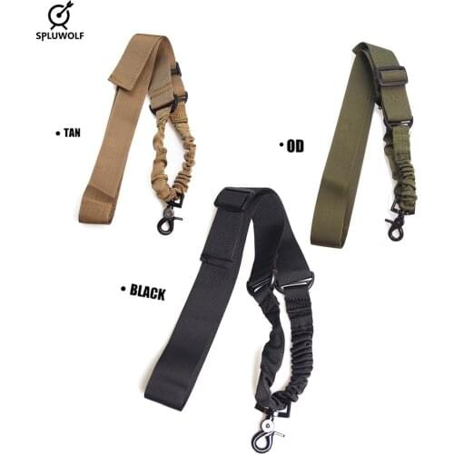 One Point Rifle Gun Sling Shoulder Strap Quick Release Bungee Airsoft M4 AR15 Hunting Military Tactical Belt