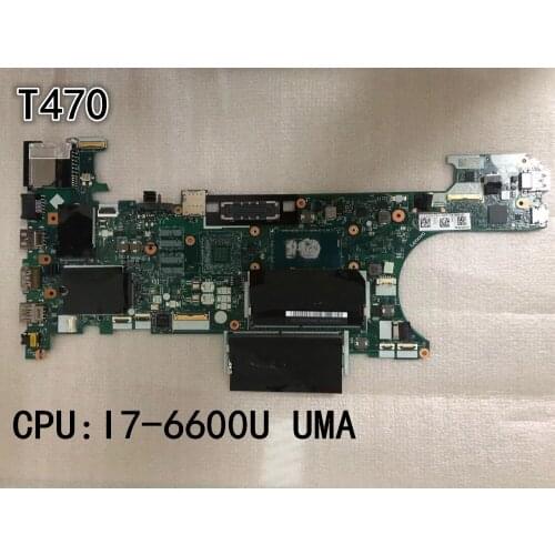 Original laptop Lenovo ThinkPad T470 Motherboard I7-6600U UMA FRU 01HW547 00UR449