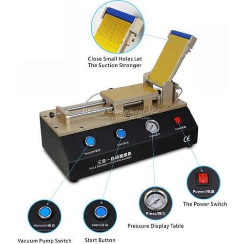 TBK 7 inch Semi-automatic OCA film laminating machine with built in vacuum pump