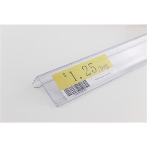 POP top clamp data strip glass wood shelf edge banner cover label holder strip sign clip price tag ticket display shelf talker