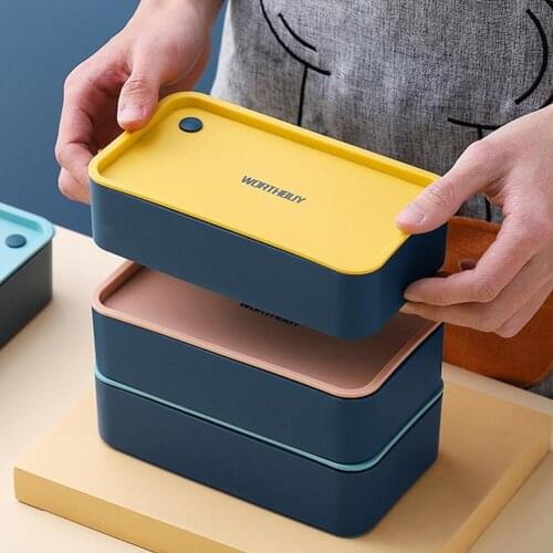Portable Lunch Box Leakproof Bento Box Durable Lunch Container For Men Women Children Food Box Kitchen Supplies