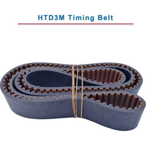 HTD3M Timing Belt with circular teeth 3M-966/1002/1026/1038/1062/1068/1071/1098 teeth pitch 3mm belt width 10/15 mm
