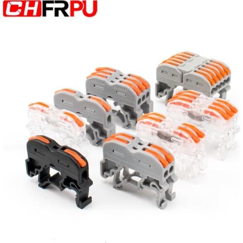 Wire Connectors 121/211/311/511 Mini Fast Wire Cable Connectors Universal Conductor Push-in Terminal Block 10/30/50pcs