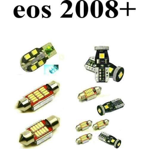 LED Interior Car Lights For Volkswagen eos 2008+ interior light kit 8pc