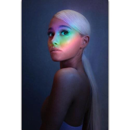 W181 Hot Ariana Grande No Tears Left to Cry Music Star Silk Fabric Wall Poster Art Decor Sticker Bright