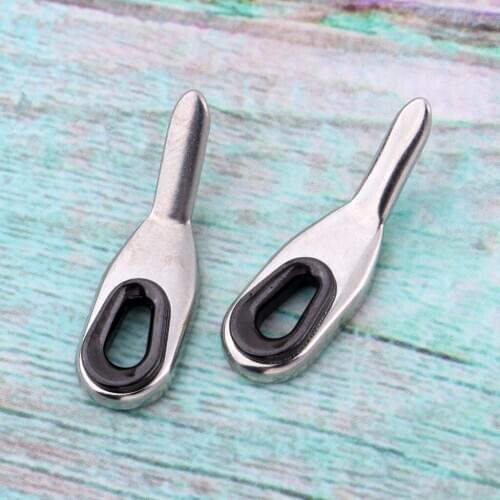 2pcs Stainless Steel Ceramics Bait Casting Rod Guides, Fishing Rod Guides Tips Eye Ring Set for Rod Building Repair