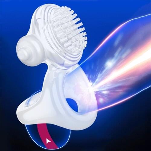 3pcs/set Penis Ring Vibrator Silicone Dick Cock Ring Male Delay Ejaculation Clitoris Stimulation Vibrating Ring Sex Toys for Men