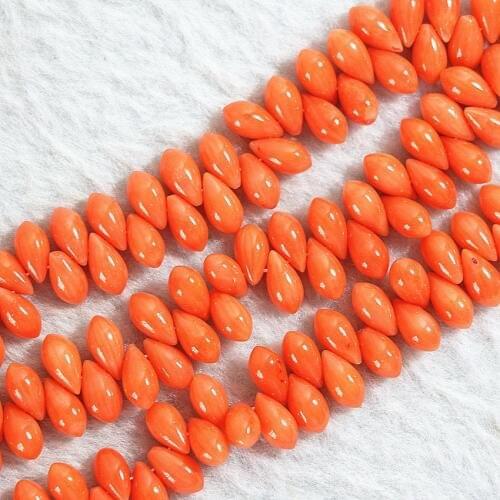 3 style orange natural precious coral stone abacus tube waterdrop loose beads diy charming jewelry findings 15 inch B662