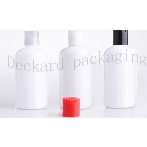 30pcs 250ml white small travel hotel empty PET plastic sample bottle ,Mini oil plastic vial shampoo lotion container