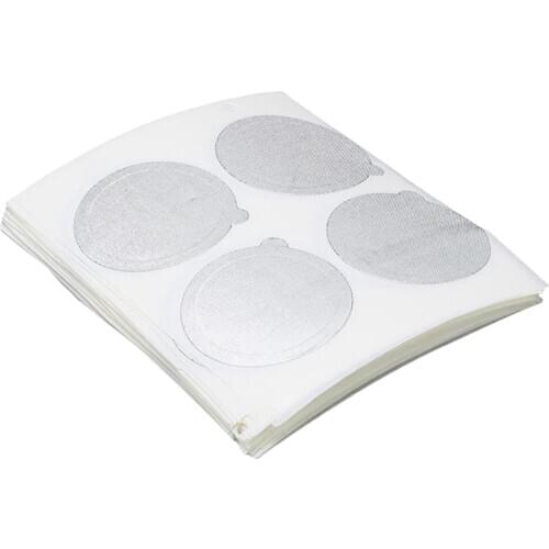 60pcs 37mm Aluminum Foil Lids Self Adhesive Reusable Coffee Lids Stickers for Nespresso Capsules