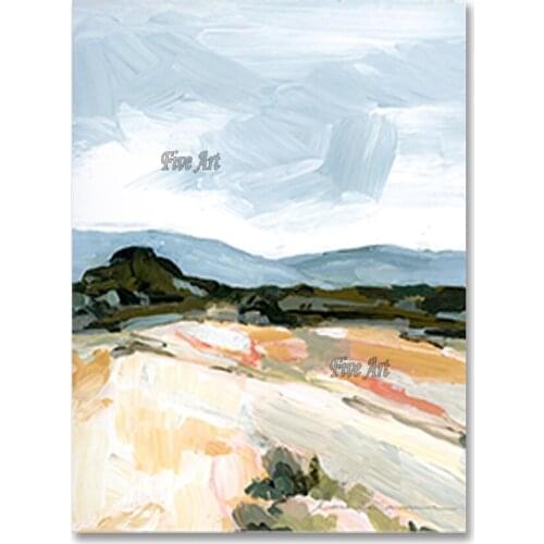 Handmade Abstract Outdoor Scenery Acrylic Canvas Oil Painting Seaside Landscape Art Modern Living Room Decoration Wall Artwork