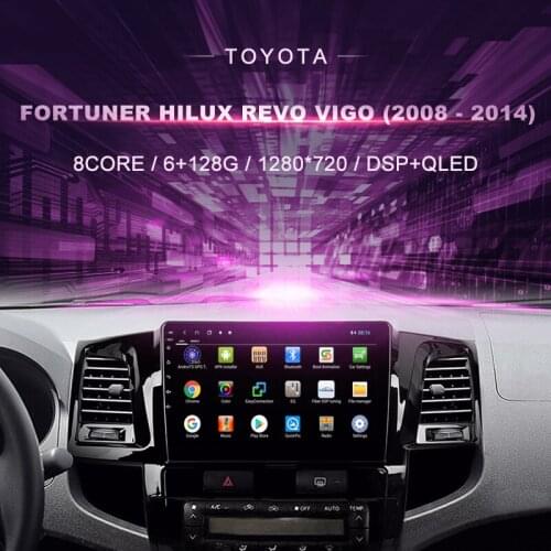 Car DVD For Toyota Fortuner HILUX Revo Vigo 2008 - 2014 Car Radio Multimedia Video Player Navigation GPS Android 10.0
