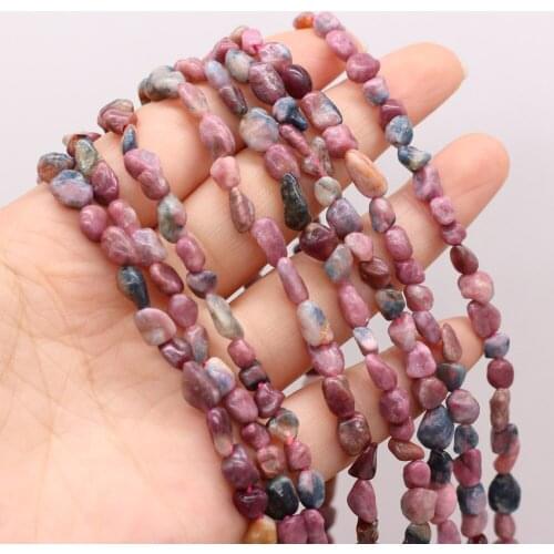 Natural Red Sapphire Stone Beads for DIY Jewelry Making Necklace Bracelet Earrings Accessories Women Gifts Size 6-8mm