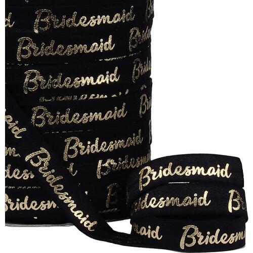 50yards/lot)Hot selling beautiful bridesmaid elastic ribbons fold over elastic for wedding