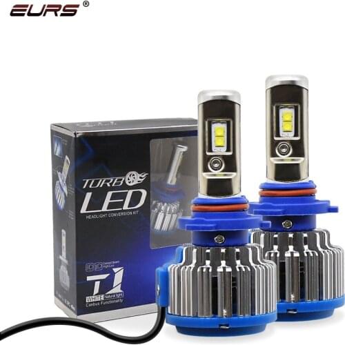 EURS 2PCS Good Quality T1 H4 Scoket Turbo Led Car Headlight H1 H3 H7 H8 Diode lamp H9 H11 9005 360Degree 12V 72W Fog Light 6000K