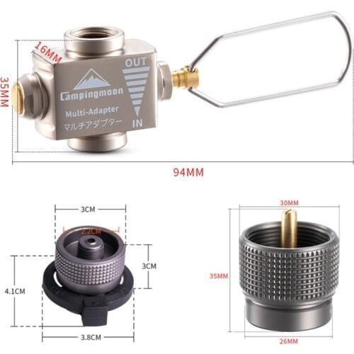 Aluminum Alloy Gas Stove Refill Adapter Gas Burner Filling Butane Converter For Camping Hiking BBQ Picnic