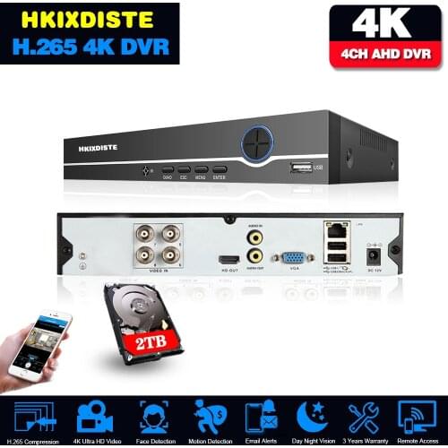 8.0MP AHD DVR 4CH 8CH 6 In 1 HYBRID Security Recorder For 4K 8MP 5MP 4MP 1080P AHD TVI CVI Analog Camera Motion Detection Xmeye