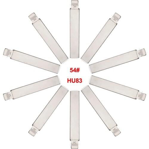 Keyecu 10 Pieces 54# HU83, HU83FH KEYDIY Universal Remotes Flip Key Blade for Peugeot for Citroen for Fiat