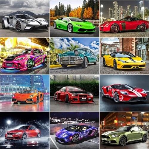 Mosaic DIY 5D Sports Car Diamond Painting Cross Stitch Embroidery Rhinestones Picture Full Round&Square Drill Home Decoration
