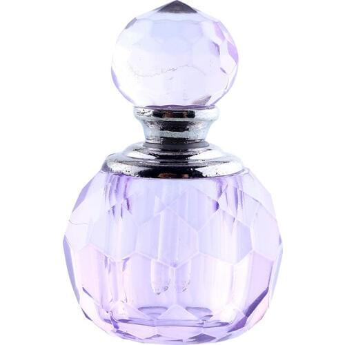1Pcs Purple Mini Perfume Bottle Glass Empty Bottles Crystal Purple Lavender Cut Perfume Portable Travel Refillable Bottles