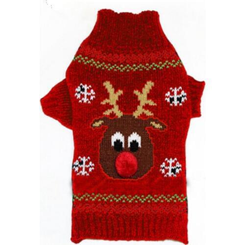 Christmas Dog Clothes Winter Dog Sweater Pet Outfit Knit Apparel Cat Puppy Clothing Xmas Pet Costume Coat Corgi Clothes Dropship