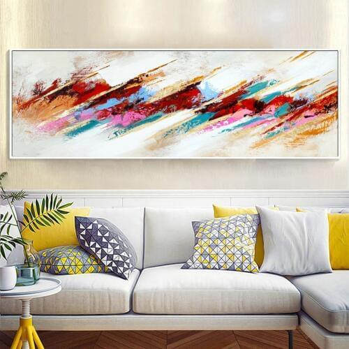 Modern Abstract Art Oil Painting on Canvas Posters and Prints Wall Art Colorful Abstract Picture for Living Room Decor No Frame