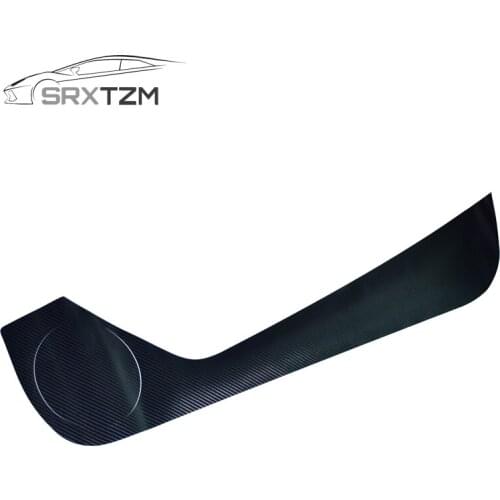 SRXTZM 2Pcs Black Red Carbon Fiber Car Door Anti-Kick Sticker For Ford Mustang 2015 2016 2017 2018 2019 6th Generation