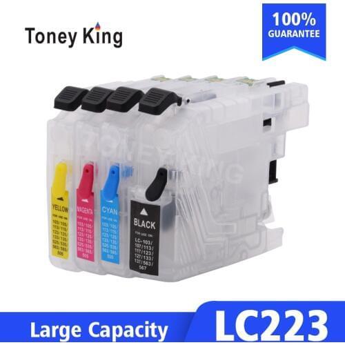 Toney King Refillable Cartridge LC223 XL For Brother LC 223 221 225 227 229 XL J5625DW J5720DW J480DW J680DW J880DW Printer Ink