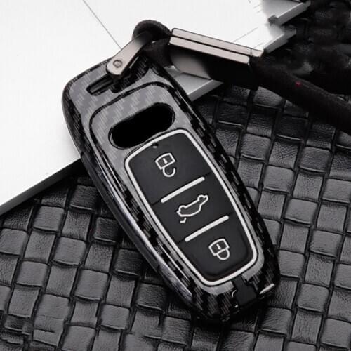 Carbon Remote Key Case Cover Shell For Audi A1 A3 8P 8V 8L A4 B6 B7 B8 A5 8T A6 C5 C6 C7 A7 4G A8 4E D3 D4 TT 8N 8J MK1 MK2