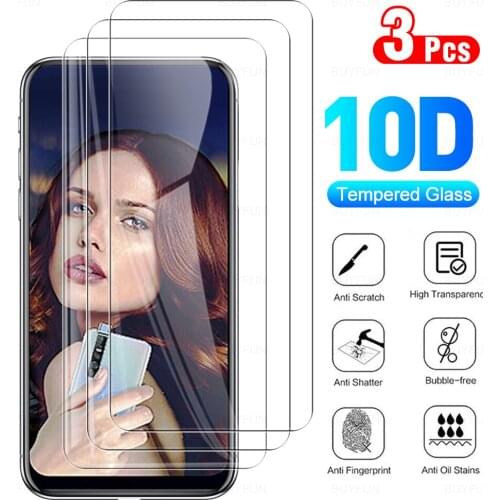 3Pcs Full Cover Protective Glasses For Tecno Camon 15 Pro Phone Glass Screen Protector Film For Camon15Pro 15Pro CD8 6.6" 2020