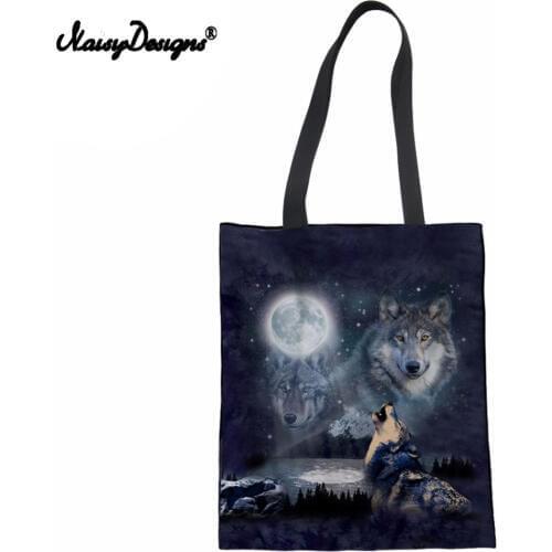 Women Handbag Female Top-handle Bags Wolf Shoulder Bag for Teenger Girls Book Bag Ladies Shopping Bag Beach Tote Mochilas