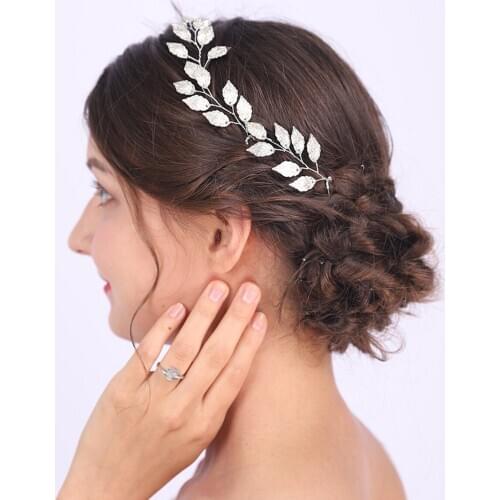 Vintage Leaves Gold Silver Rose Gold Hair Accessories A Set of Three Hair Pins Chic Bride Headwear For Women Ornaments