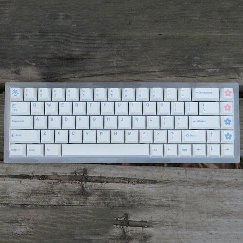 Winter Snow Design Pink Blue White Keycaps For Cherry Mx Gateron Kailh Box TTC Switch Mechanical Keyboard Cherry Profile Key Cap