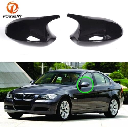 1 Pair Car Carbon Fiber Rearview Mirror Cover Rear View Cap Cover for BMW E81 E82 E88 E87 E90 E91 E92 E93 PRE-LCI 2004-2009