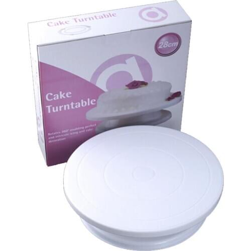 Kapmore 1pc Cake Turntable Plastic Smooth Rotating Cake Decorating Stand Cake Turner Table DIY Cake Tools Accessories