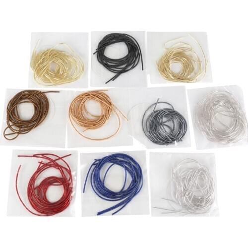 10 Colors DIY Embroidery Thread French Bullion Wire Wire Indian Silk Diameter 1.0mm Round Bright Silk Sewing Accessories