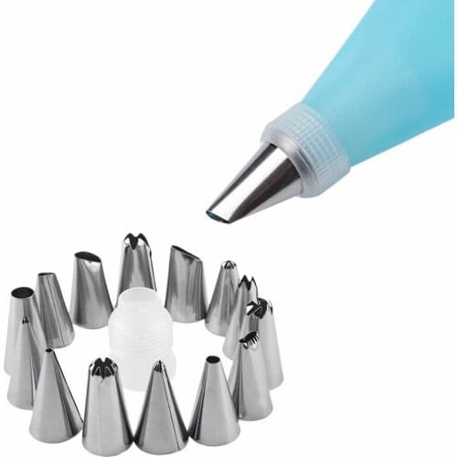 16Pcs/Set Flower Icing Nozzles Cream Pastry Bag Cake Decoration Baking Tools