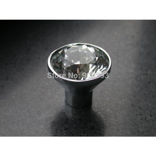 35pcs lot free shipping Clear 30mm diamond crystal knobs
