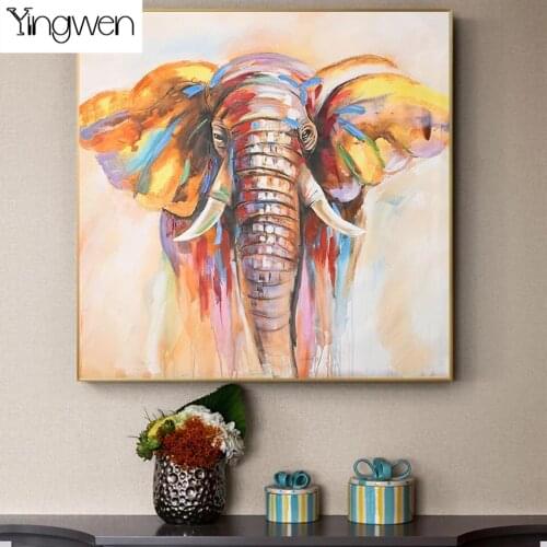 5D Diy Diamond Painting Watercolor Elephant Full Square Round Diamond Embroidery Mosaic Cross Stitch Kits Home Decoration Gift