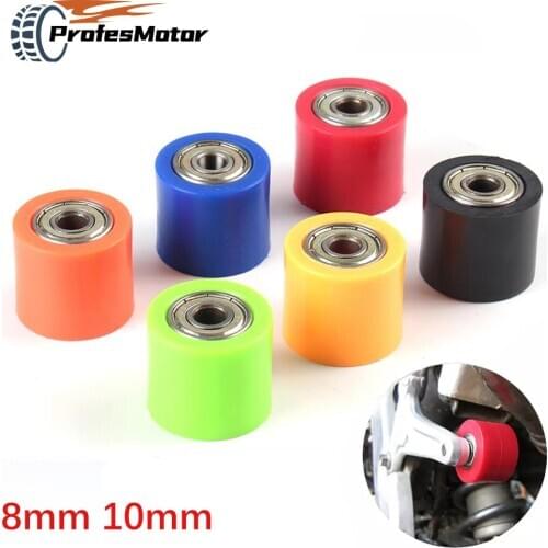 8mm 10mm Drive Chain Roller Pulley Wheel Slider Tensioner Wheel Guide For Pit Dirt Street Bike Motorcycle CRF YZF KLX RMZ EXC