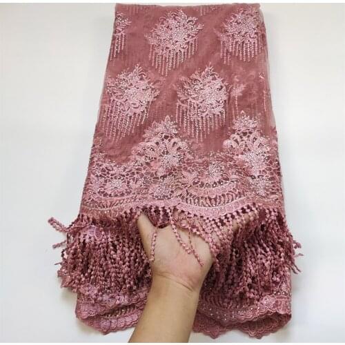 African Lace Fabric 2021 Embroidered Nigerian Laces Fabric Bridal High Quality French Tulle Lace Fabric For Wedding Party WH0977