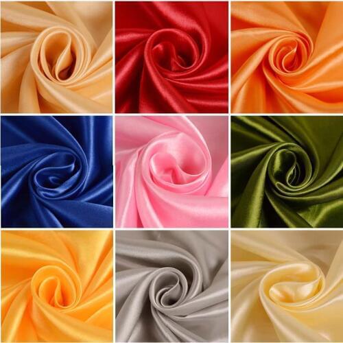 Satin Fabric Silk Cloth 100*150cm Handmade DIY For Box Lining Home Dress Curtain Wedding Party Decoration Sewing Background D20