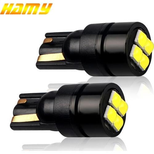 2pcs Car LED Bulb 12V 6500K 3030 SMD White T10 W5W LED Canbus 5W5 No error Auto Signal Light Clearance Wedge Side Lamp 4LEDs