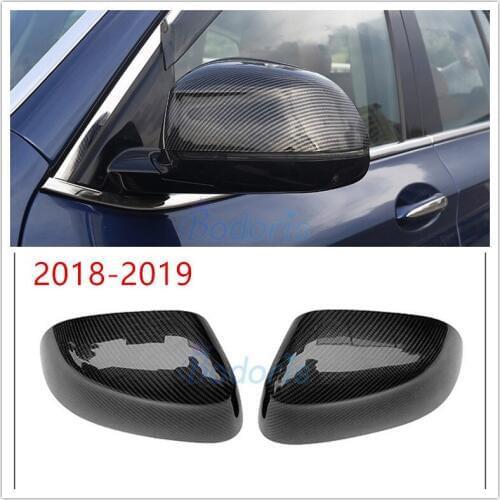 Car Styling Carbon Fiber Door Mirror Overlay Rear View Cover Panel 2018 2019 For BMW X3 G01 X4 G02 X5 G05 X7 G07 Accessories