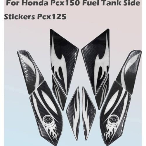 Suitable for Honda Pcx150 Fuel Tank Side Stickers Pcx125 Stickers Body Screen Protector Carbon Fiber Pattern Stickers motorcycle