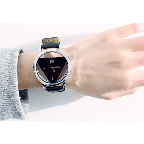 Watch Women Wrist Quartz Modern New Luxury Fashion Hollowed-out Triangular Dial Casual Gift For Female Watches Reloj Mujer 2021