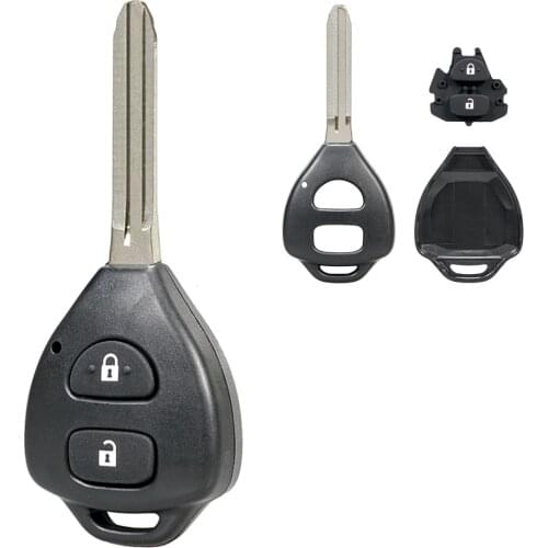 Car Remote Key FOB Case Shell Replacement 2 Buttons Fit for Toyota Corolla RAV4