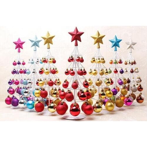 Mini Christmas Bauble Tree Ball Xmas Home Table Centerpiece Decor