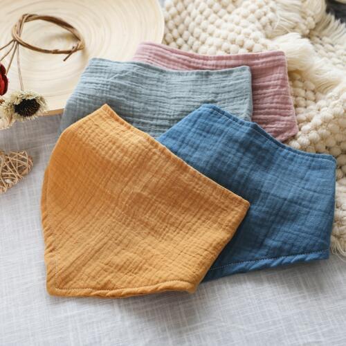 Baby Bibs Saliva Towel Infant Feeding Scarf Toddler Cotton Triangle Towels Baby Toys Newborn Snap Button Nursing Drool Bibs