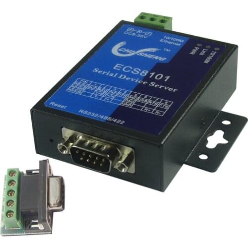 ECS8101BH RS485422 to Ethernet 9-30V wide voltage power-supply terminal block